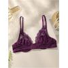 imageSOLY HUX Womens Sexy Lace Bras Underwire Everyday Bra Comfort Push Up BralettesPure Purple