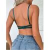 imageSOLY HUX Womens Sexy Lace Bras Underwire Everyday Bra Comfort Push Up BralettesSolid Green