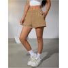 imageSOLY HUX Womens Sweat Shorts Casual Summer Elastic High Waist Running Lounge Shorts with PocketsPure Khaki