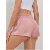 imageSOLY HUX Womens Sweat Shorts Casual Summer Elastic High Waist Running Lounge Shorts with PocketsPure Pink