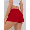 imageSOLY HUX Womens Sweat Shorts Casual Summer Elastic High Waist Running Lounge Shorts with PocketsPure Red