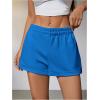 imageSOLY HUX Womens Sweat Shorts Casual Summer Elastic High Waist Running Lounge Shorts with PocketsTeal Blue