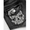 imageSOLY HUX Womens Y2k Denim Shorts Grunge Punk Low Waist Skinny Mini Jean Shorts StreetwearBlack Graphic