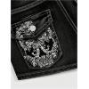 imageSOLY HUX Womens Y2k Denim Shorts Grunge Punk Low Waist Skinny Mini Jean Shorts StreetwearBlack Printed