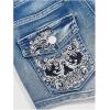 imageSOLY HUX Womens Y2k Denim Shorts Grunge Punk Low Waist Skinny Mini Jean Shorts StreetwearBlue Graphic