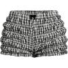 imageSOLY HUX Womens Ruffle Shorts Plaid Y2k Lace Bloomers Elastic Waist Frill Bottoms Gingham Micro BoyshortsBlack and White Plaid