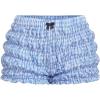imageSOLY HUX Womens Ruffle Shorts Plaid Y2k Lace Bloomers Elastic Waist Frill Bottoms Gingham Micro BoyshortsBlue Plaid