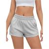 imageSOLY HUX Womens Sweat Shorts Casual Summer Elastic High Waist Running Lounge Shorts with PocketsSolid Grey