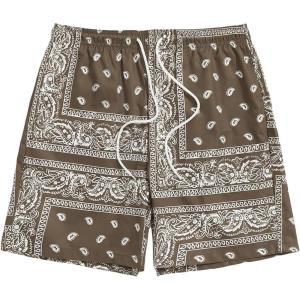imageSOLY HUX Mens Elastic High Waisted Casual Summer ShortsMulti Paisley Printed