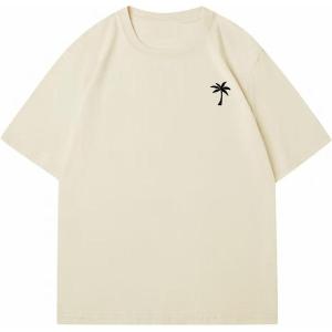 imageSOLY HUX Mens Summer Graphic T Shirts Short Sleeve Casual Tees TopBeige Tree