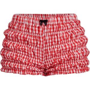 imageSOLY HUX Womens Ruffle Shorts Plaid Y2k Lace Bloomers Elastic Waist Frill Bottoms Gingham Micro BoyshortsRed and White Plaid