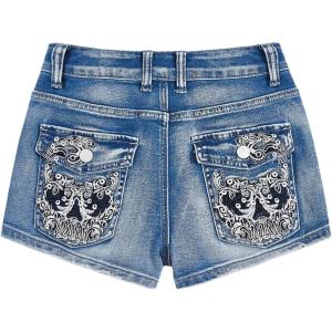 imageSOLY HUX Womens Y2k Denim Shorts Grunge Punk Low Waist Skinny Mini Jean Shorts StreetwearBlue Graphic