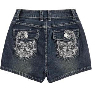 imageSOLY HUX Womens Y2k Denim Shorts Grunge Punk Low Waist Skinny Mini Jean Shorts StreetwearDark Blue