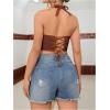 imageSOLY HUX Womens Crochet Halter Tops Summer Y2K Cute Crop Tops Sexy Knitted Sleeveless CamisoleRust Brown