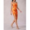 imageSOLY HUX Womens Tie Dye Cowl Neck Split Hem Bodycon Cami Dress Backless Long DressesOrange Floral
