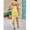 imageSOLY HUX Womens Tie Dye Cowl Neck Split Hem Bodycon Cami Dress Backless Long DressesYellow Floral