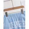 imageSOLY HUX Boys Letter Graphic Shorts Elastic Waist Summer Shorts with PocketsBlue Letter
