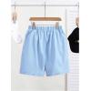 imageSOLY HUX Boys Letter Graphic Shorts Elastic Waist Summer Shorts with PocketsBlue Letter