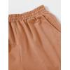 imageSOLY HUX Summer Athletic Shorts for Women Casual Running Elastic Waist Sweat ShortsBrown Colorblock