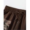 imageSOLY HUX Womens Drawstring Shorts Letter Graphic Casual Summer Track Shorts Coffee Brown Butterfly XLarge