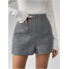 imageSOLY HUX Womens High Waisted Dress Shorts Straight Leg Work Office Shorts with PocketsPure Grey