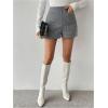 imageSOLY HUX Womens High Waisted Dress Shorts Straight Leg Work Office Shorts with PocketsPure Grey