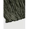 imageSOLY HUX Womens Ruffle Shorts Y2k Lace Lolita Bloomers Elastic Waist Frill Bottoms Micro BoyshortsPlain Army Green