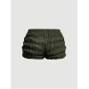 imageSOLY HUX Womens Ruffle Shorts Y2k Lace Lolita Bloomers Elastic Waist Frill Bottoms Micro BoyshortsPlain Army Green
