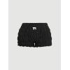 imageSOLY HUX Womens Ruffle Shorts Y2k Lace Lolita Bloomers Elastic Waist Frill Bottoms Micro BoyshortsPlain Black
