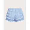 imageSOLY HUX Womens Ruffle Shorts Y2k Lace Lolita Bloomers Elastic Waist Frill Bottoms Micro BoyshortsPlain Blue