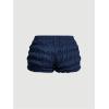 imageSOLY HUX Womens Ruffle Shorts Y2k Lace Lolita Bloomers Elastic Waist Frill Bottoms Micro BoyshortsPlain Dark Blue