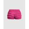imageSOLY HUX Womens Ruffle Shorts Y2k Lace Lolita Bloomers Elastic Waist Frill Bottoms Micro BoyshortsPlain Hot Pink