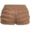 imageSOLY HUX Womens Ruffle Shorts Y2k Lace Lolita Bloomers Elastic Waist Frill Bottoms Micro BoyshortsPlain Khaki
