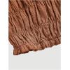 imageSOLY HUX Womens Ruffle Shorts Y2k Lace Lolita Bloomers Elastic Waist Frill Bottoms Micro BoyshortsPlain Light Brown