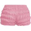 imageSOLY HUX Womens Ruffle Shorts Y2k Lace Lolita Bloomers Elastic Waist Frill Bottoms Micro BoyshortsPlain Pink