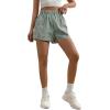 imageSOLY HUX Womens Y2K Striped Boxer Shorts Elastic High Waisted Straight Leg Workout Gym ShortsGreen Gingham