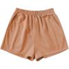 imageSOLY HUX Summer Athletic Shorts for Women Casual Running Elastic Waist Sweat ShortsBrown Colorblock