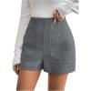 imageSOLY HUX Womens High Waisted Dress Shorts Straight Leg Work Office Shorts with PocketsPure Grey
