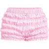imageSOLY HUX Womens Ruffle Shorts Y2k Lace Lolita Bloomers Elastic Waist Frill Bottoms Micro BoyshortsPlain Light Pink
