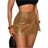 imageSOLY HUX Womens Y2k Sparkle Mini Shorts High Waisted Bodycon Skorts Party Festival OutfitsPure Gold