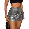 imageSOLY HUX Womens Y2k Sparkle Mini Shorts High Waisted Bodycon Skorts Party Festival OutfitsPure Grey