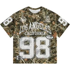 imageSOLY HUX Boys Camo T Shirt Number Graphic Tees Short Sleeve Crew Neck Vintage Y2k Jersey Summer TopsMulticoloured Camo