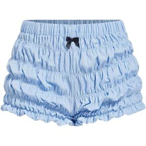 imageSOLY HUX Womens Ruffle Shorts Y2k Lace Lolita Bloomers Elastic Waist Frill Bottoms Micro BoyshortsPlain Blue