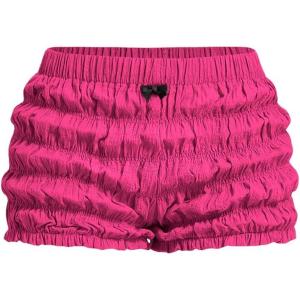 imageSOLY HUX Womens Ruffle Shorts Y2k Lace Lolita Bloomers Elastic Waist Frill Bottoms Micro BoyshortsPlain Hot Pink