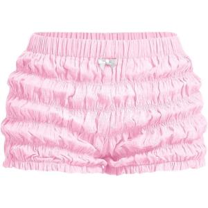 imageSOLY HUX Womens Ruffle Shorts Y2k Lace Lolita Bloomers Elastic Waist Frill Bottoms Micro BoyshortsPlain Light Pink