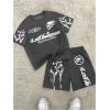 imageSOLY HUX Boys 2 Piece Outfit Graphic Crew Neck T Shirt and Elastic Waist Shorts Set StreetwearMulticoloured Graphic