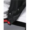 imageSOLY HUX Boys 2 Piece Outfits Letter Graphic Color Block Long Sleeve Varsity Jacket and Sweatpants SetBlack and White Letter