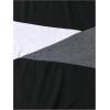 imageSOLY HUX Boys 2 Piece Summer Outfits Color Block Short Sleeve T Shirt Tops and Jogger Pants SetBlack and Grey