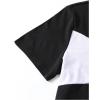 imageSOLY HUX Boys 2 Piece Summer Outfits Color Block Short Sleeve T Shirt Tops and Jogger Pants SetBlack and Grey