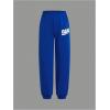 imageSOLY HUX Boys 2 Piece Sweatsuit Outfits Letter Graphic Hooides Sweatshirt and Jogger Sweatpants SetBlue and White